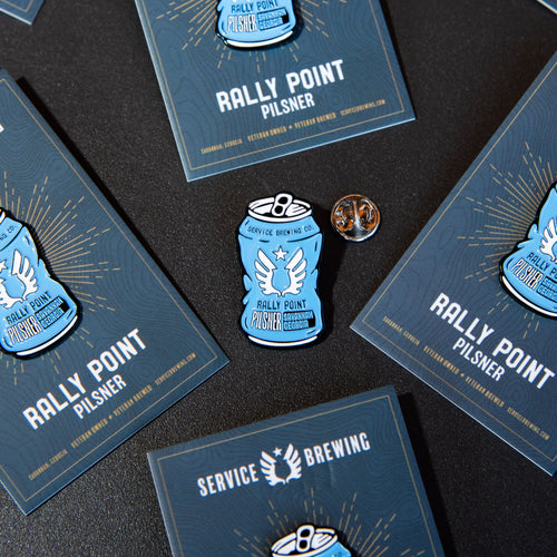 Rally Point Can Lapel Pin