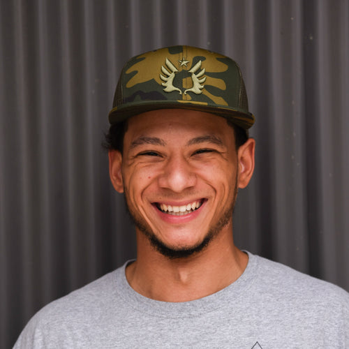 Flatbill Camo Trucker Hat