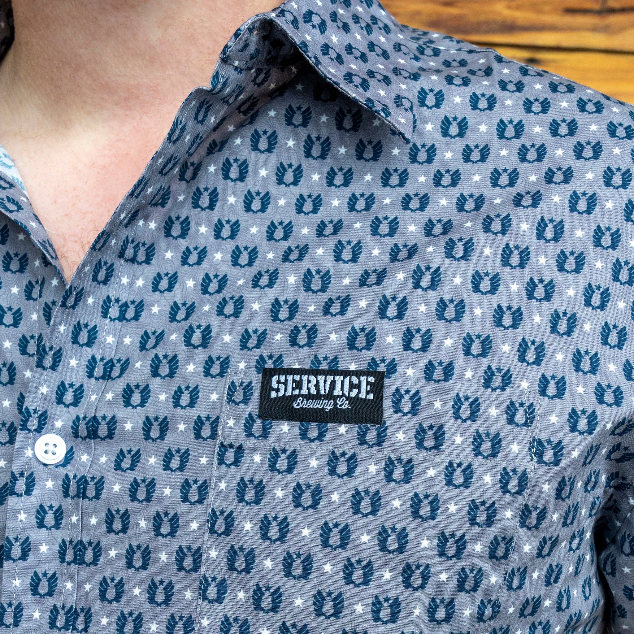 Service Shirts Examples Service Logo Button Up Shirt – Service Brewing Company